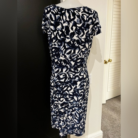 Lauren Ralph Lauren Faux Wrap Sheath Dress Size 12 - Picture 4 of 13